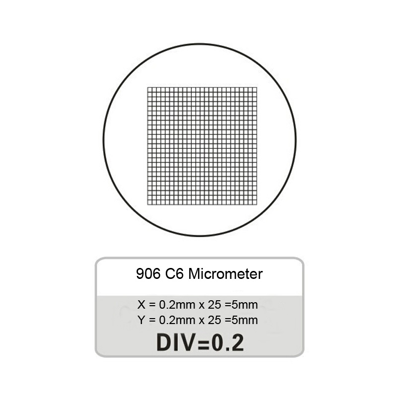 906 C6 DIV 0.2MM Graticule Plate Circle Micrometer