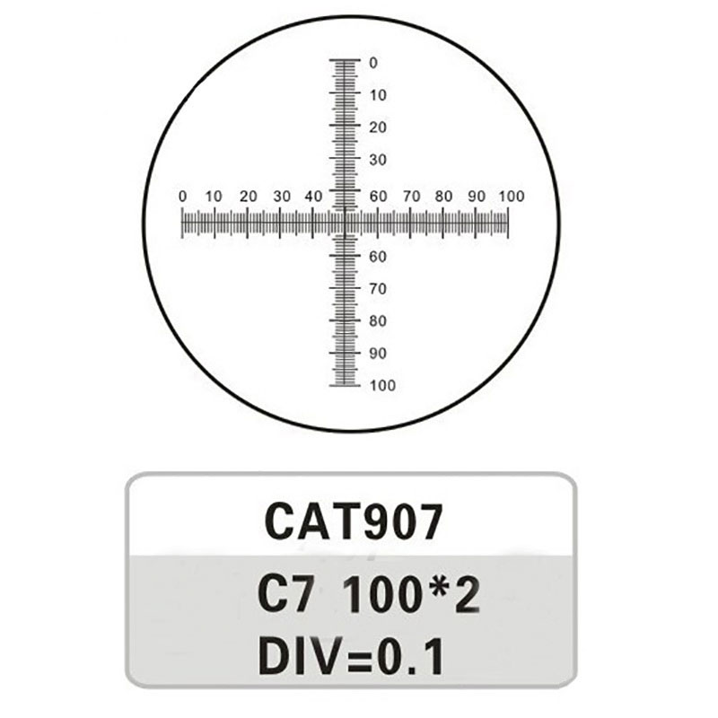 907 C7 0.1MM Cross Line Reticle Microscope Stage Calibration Slide