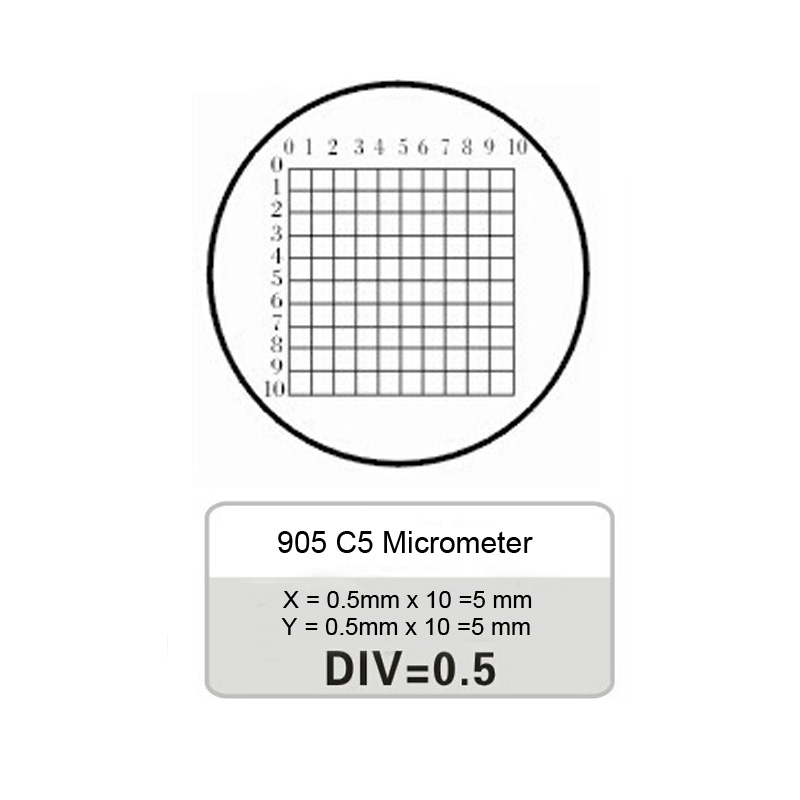 905 C5网格测微尺 分划板 0.5mm格值