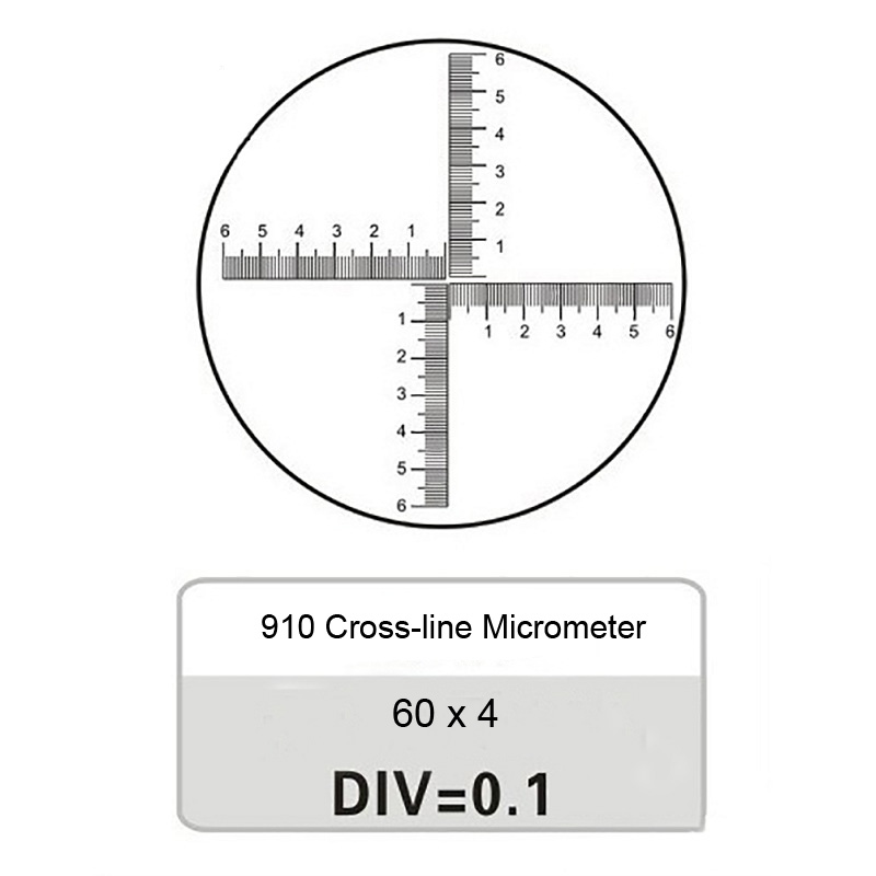 FHCW09.910 0.1MM Cross-line Graticule Eyepiece Micrometer