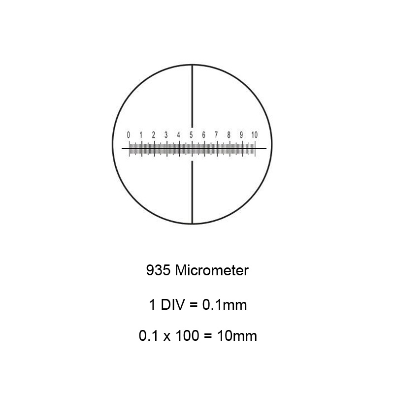 FHCW09.935 0.1mm Cross Ruler Stage Micrometer