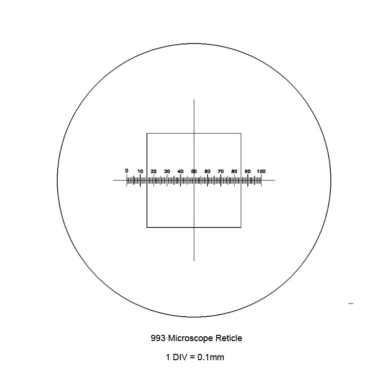 FHCW09.993 Cross Line Positive Frame Microscope Reticule
