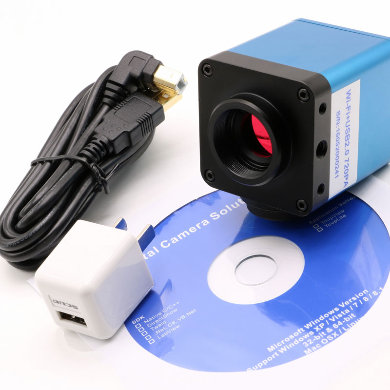 720P High Speed Industrial Camera WIFI HD USB Microscope Camera
