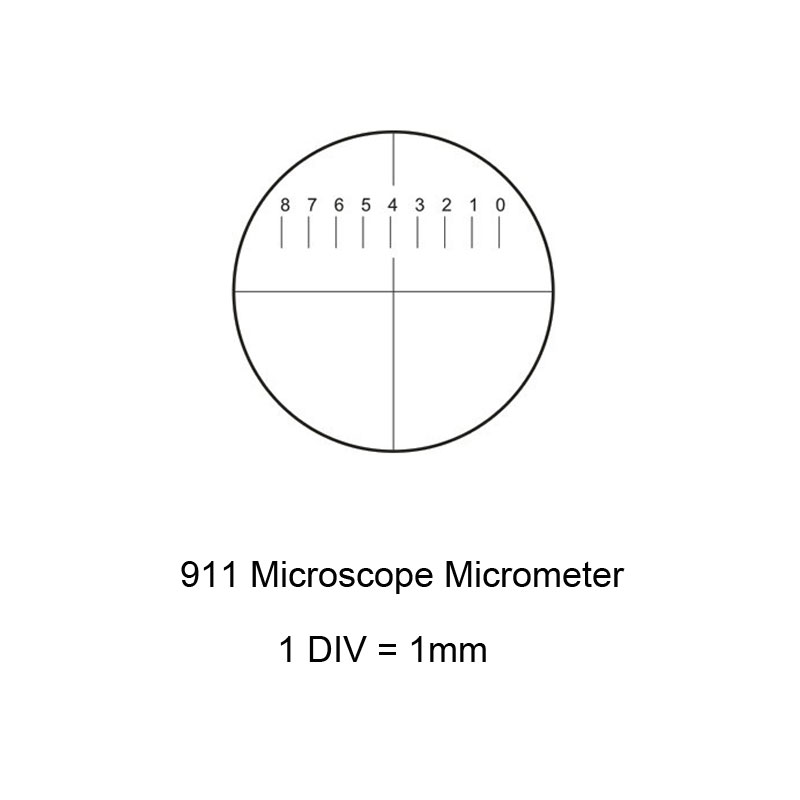 显微镜目镜测微尺 标尺8 面积测量尺 网格测微尺 DIV=1 分划板 FHCW09.911