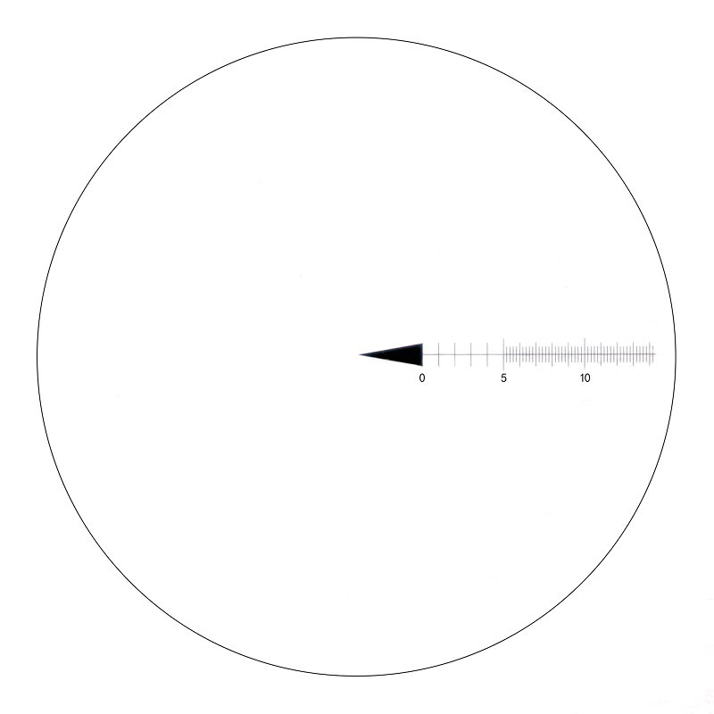 显微镜目镜测微尺 面积测量尺 网格分划板 显微镜箭头测微标尺 FHCW09.915