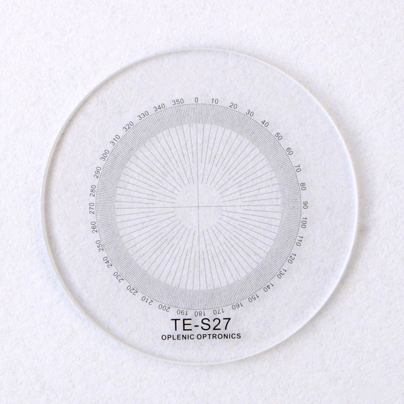 奥林巴斯CX31显微镜专用 角度分划板 目镜测微尺 直径20.4mm 标尺 FHCW09.967.204