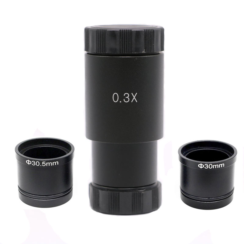 显微镜摄像机工业相机0.3X倍 ccd接口适配器缩小镜 C接口电子目镜 JT0506.0541