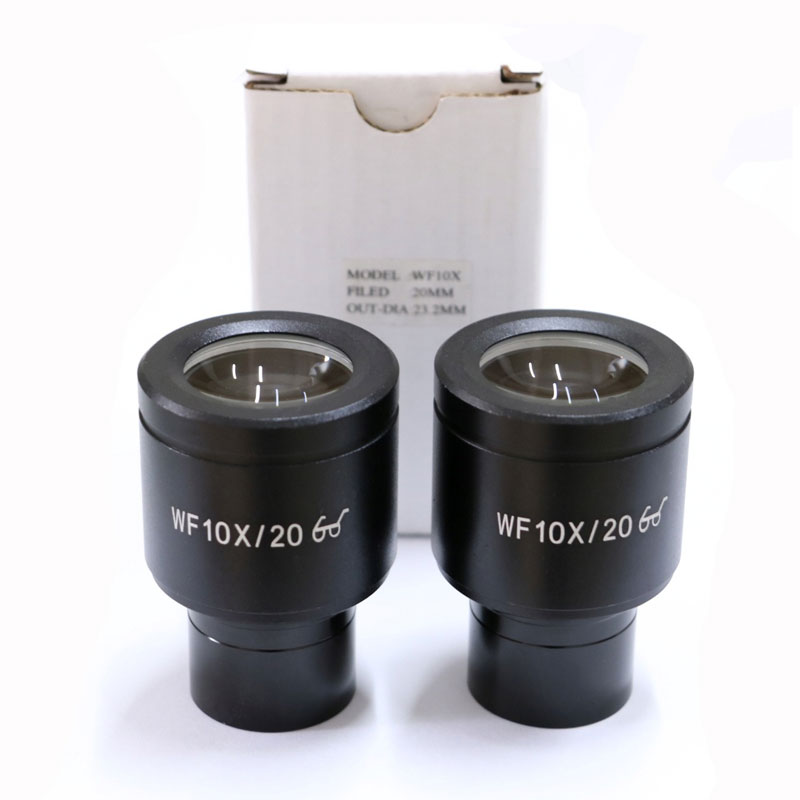 WF10X/20mm Mounting Size 23.2mm Eyepieces Super Wildfield Optical Lens Microscope Eyepiece for Biological Microscopes JT0506.0562